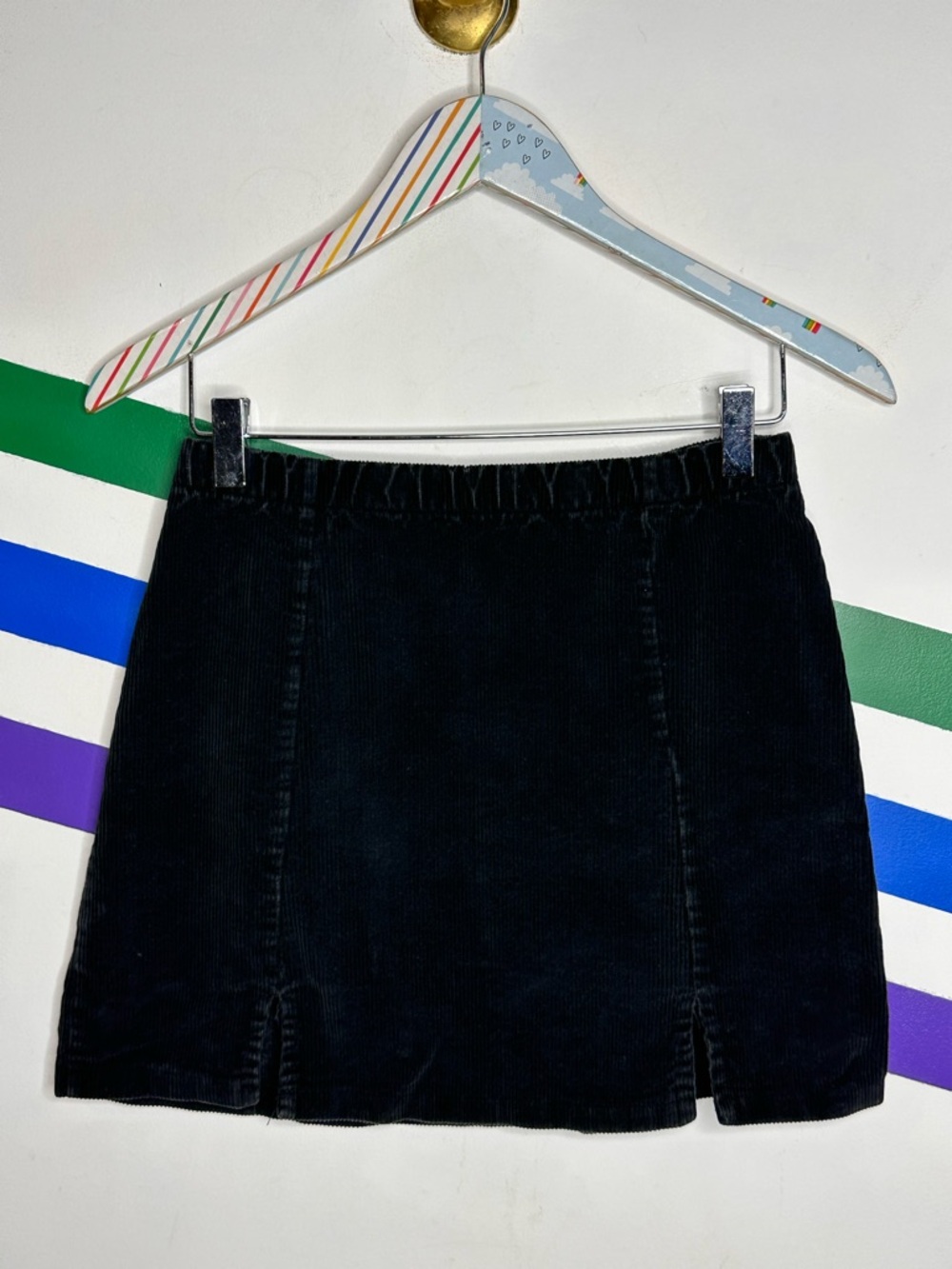 Brandy Melville corduroy slit mini skirt one size